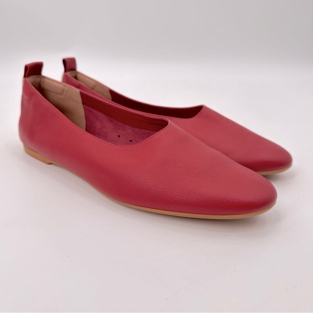 Everlane Red Day Glove Leather Ballet Flats
